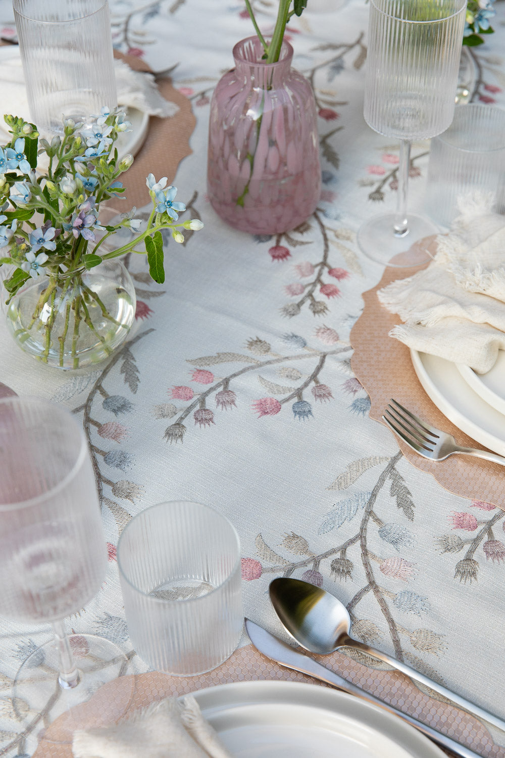 מפה שיבולים ורוד מרובע