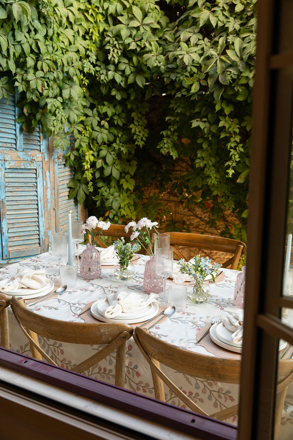 מפה שיבולים ורוד מרובע