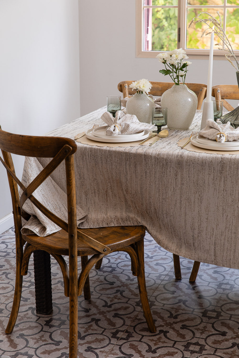 מפה ונציה זהב בהיר מרובע