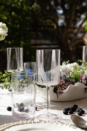 כוס זכוכית ורודה