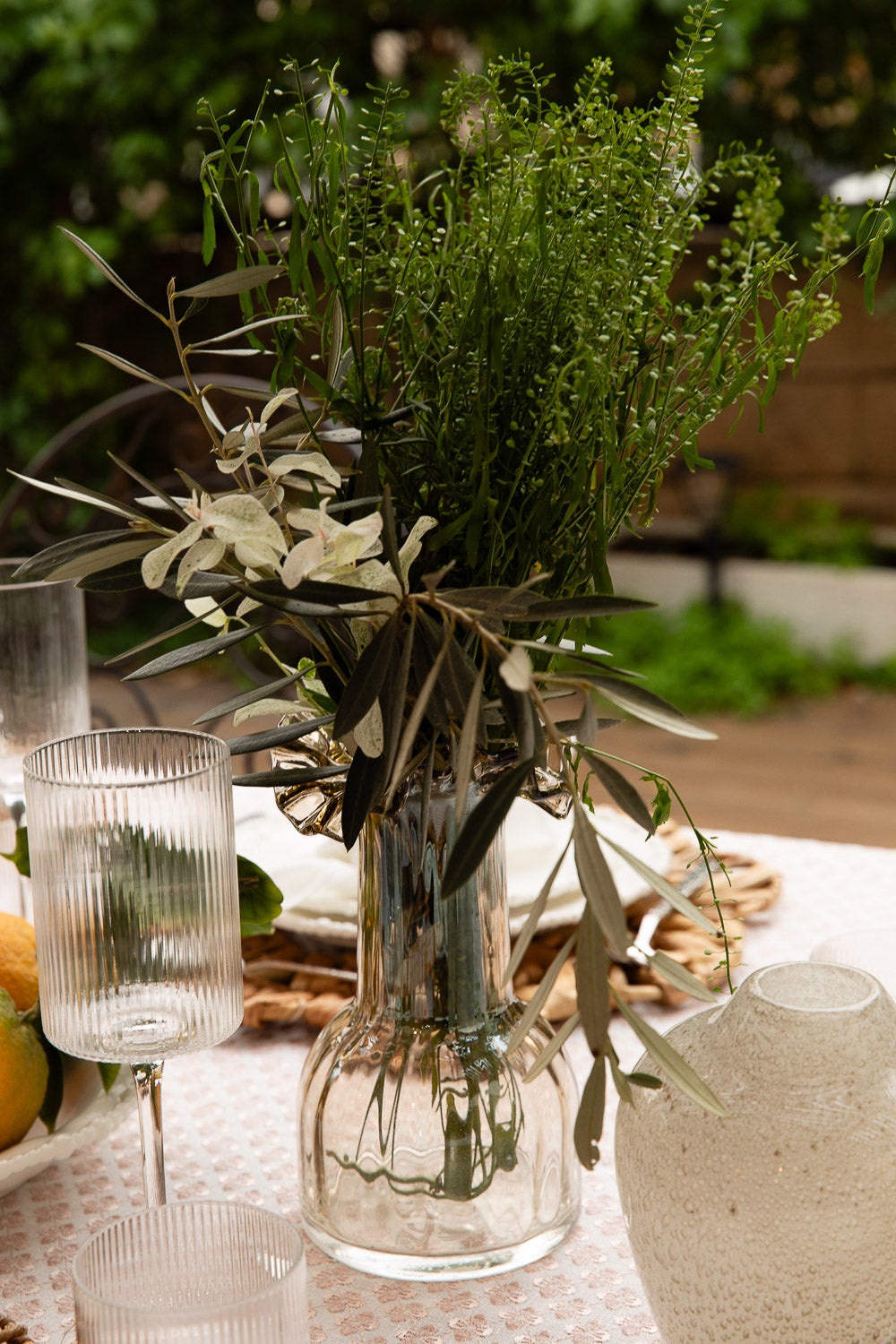 אגרטל זכוכית אמבר שקוף