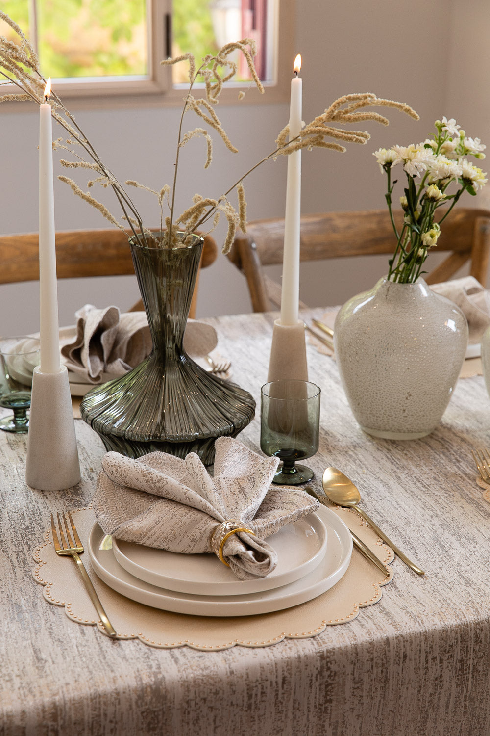 מפה ונציה זהב בהיר מרובע