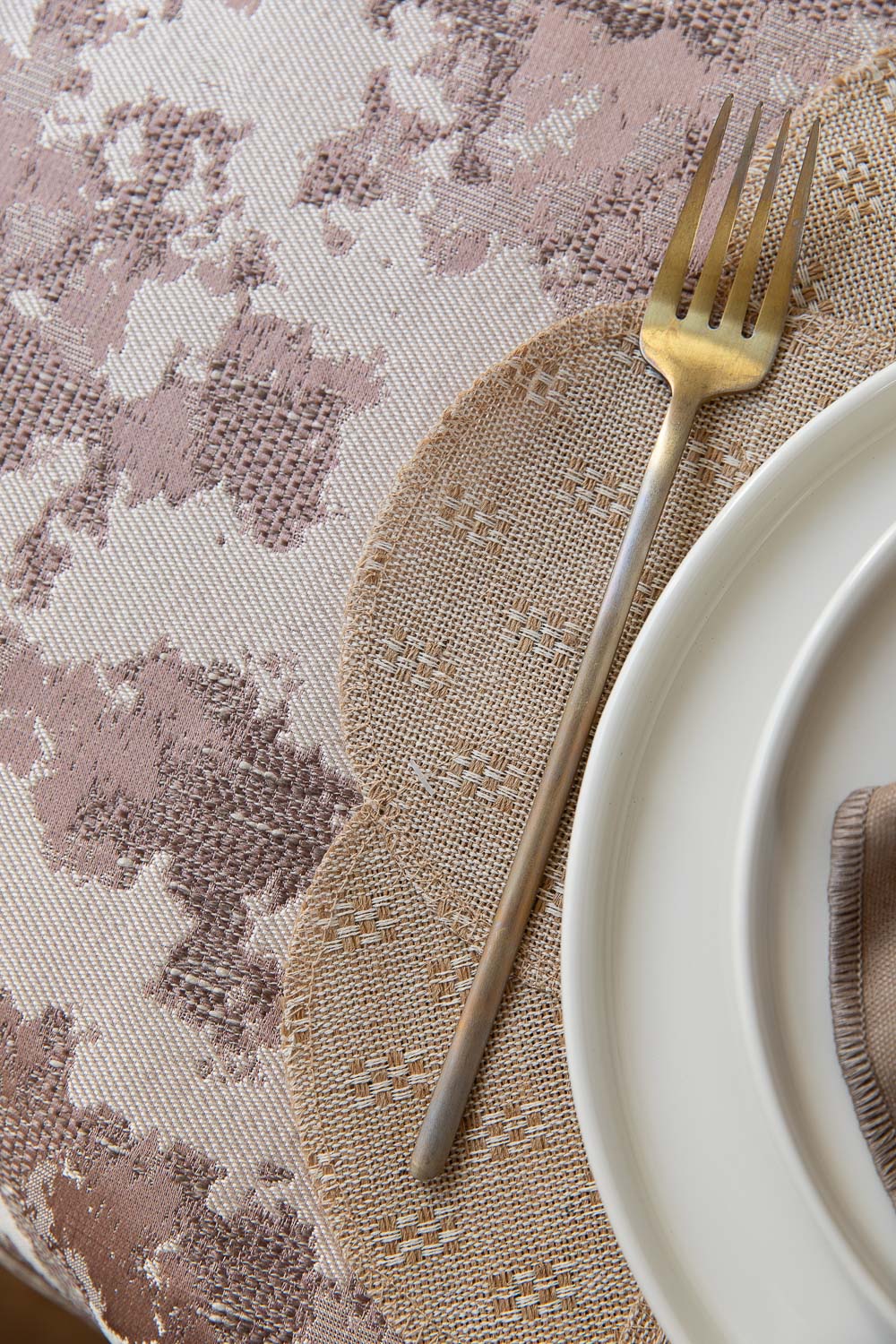 מפה סופט ורוד עתיק עגול