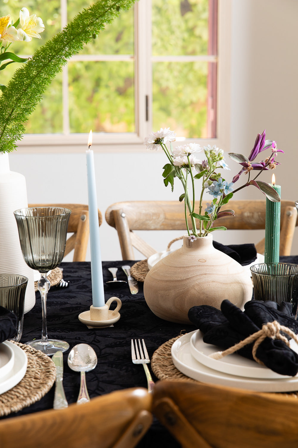 מפה קטיפה שחור מאוייר מרו