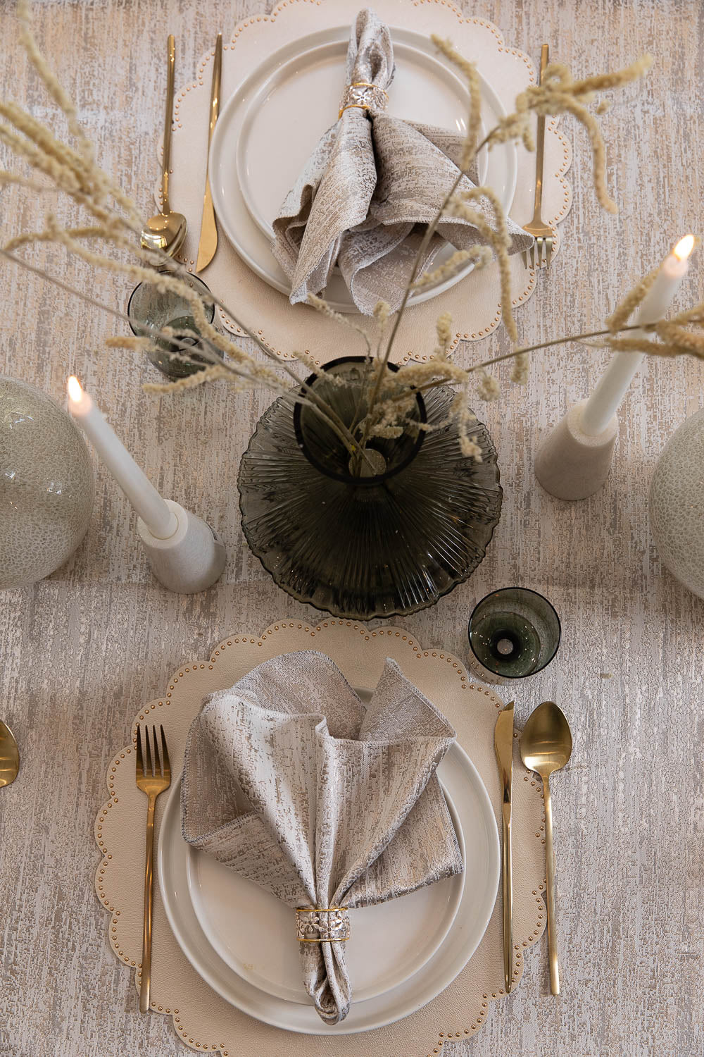 מפה ונציה זהב בהיר מרובע