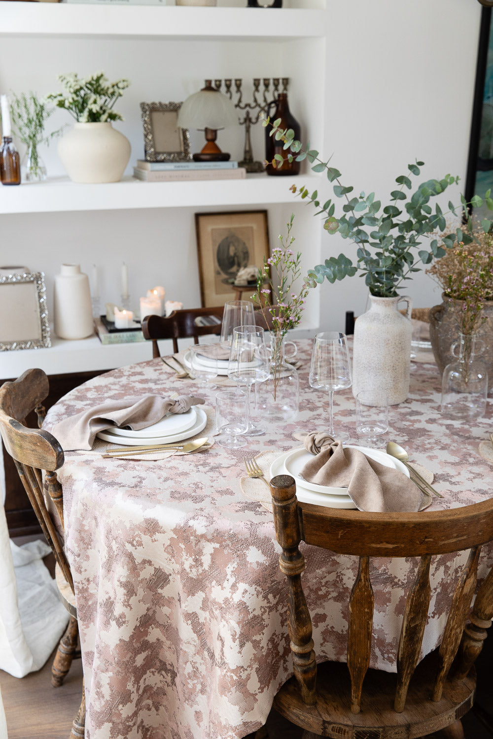 מפה סופט ורוד עתיק עגול