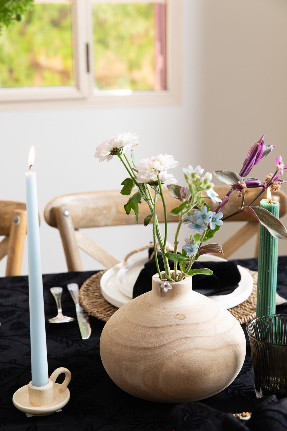 מפה קטיפה שחור מאוייר מרו