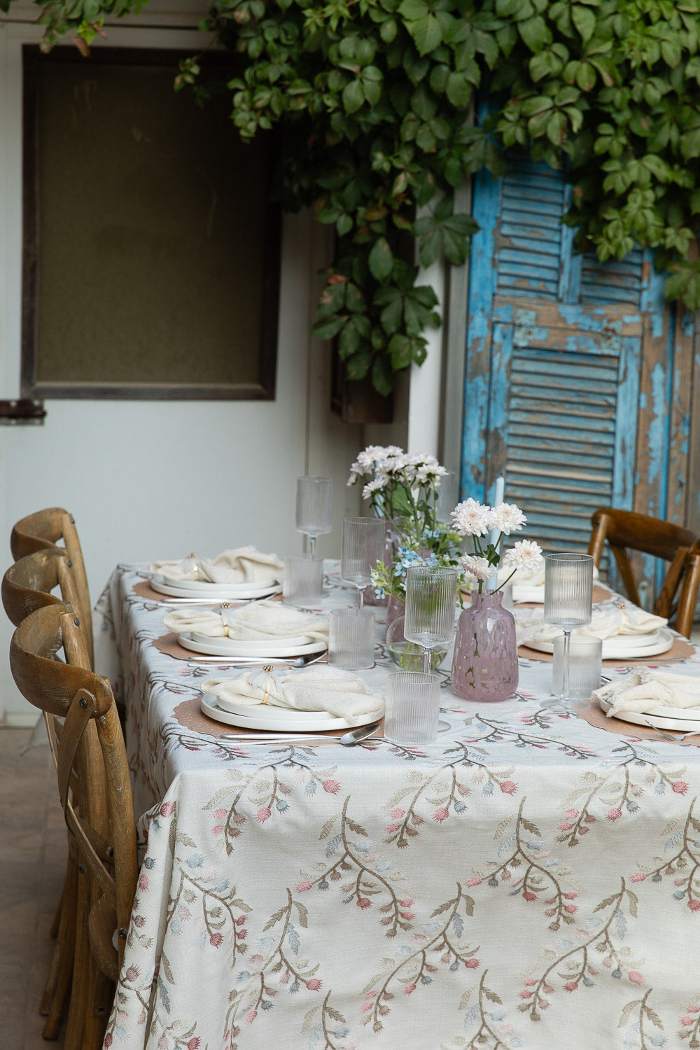 מפה שיבולים ורוד עגול