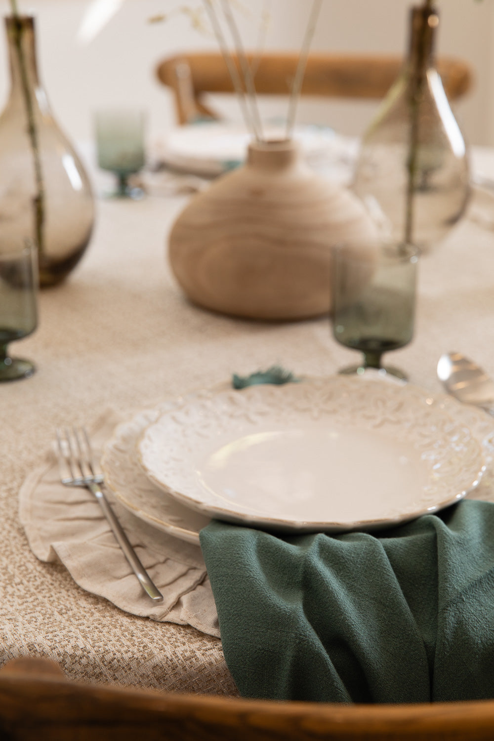 לינן קפה עגול