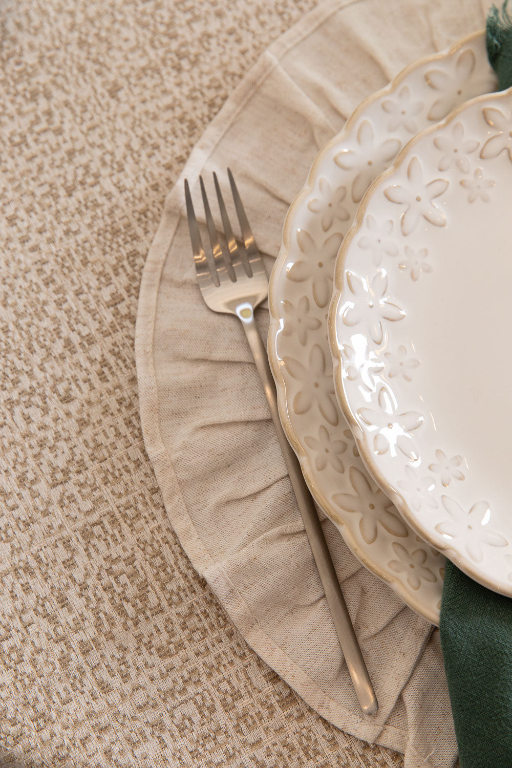 לינן קפה עגול