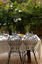 מפה רקמת ראנר עלים כחול מרובע