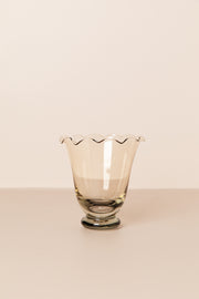 כוס זכוכית אמבר גלים