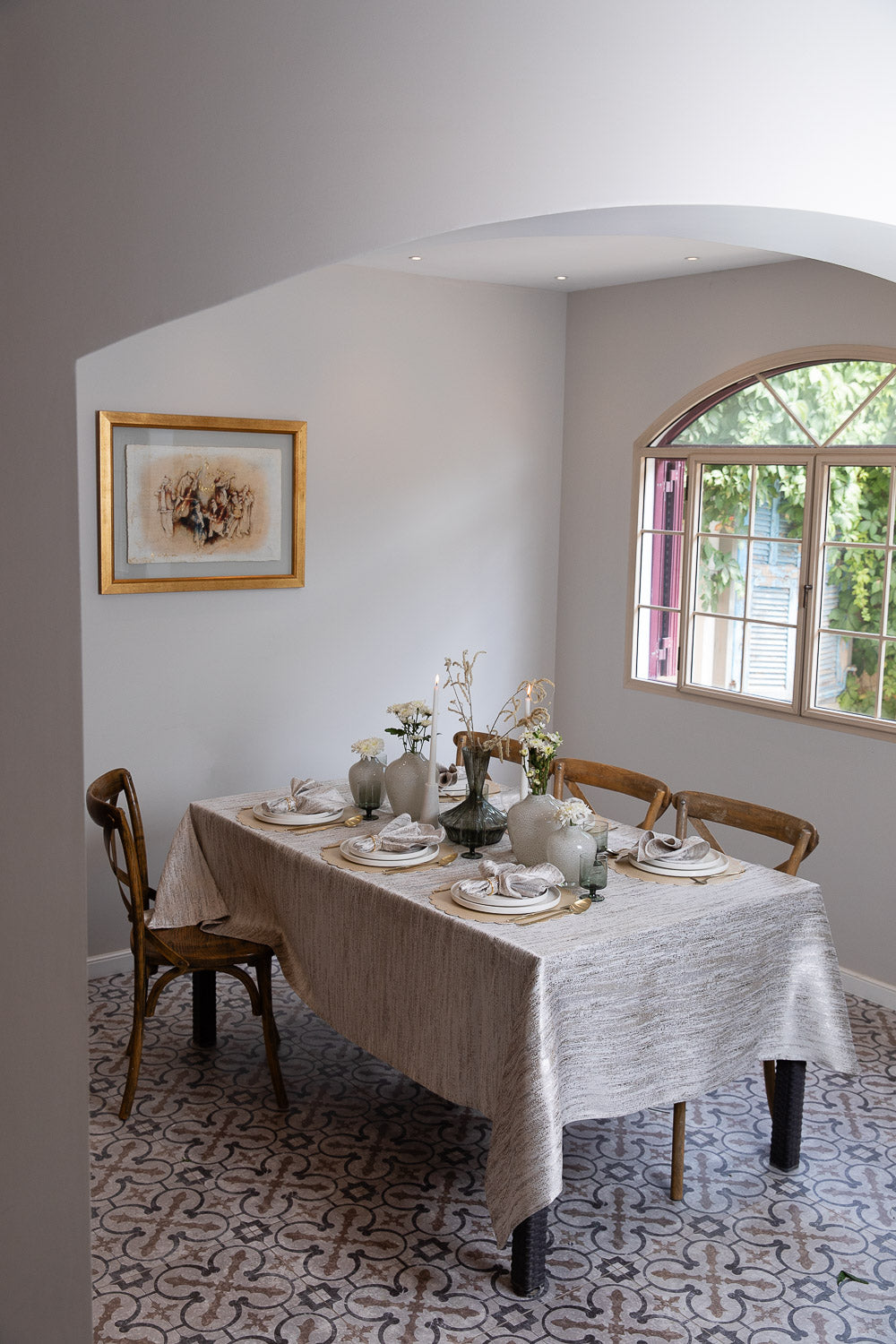 מפה ונציה זהב בהיר מרובע