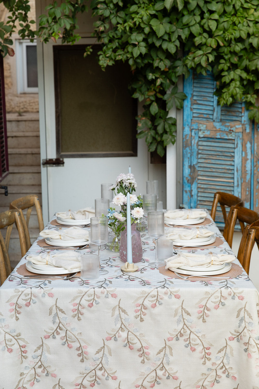 מפה שיבולים ורוד עגול