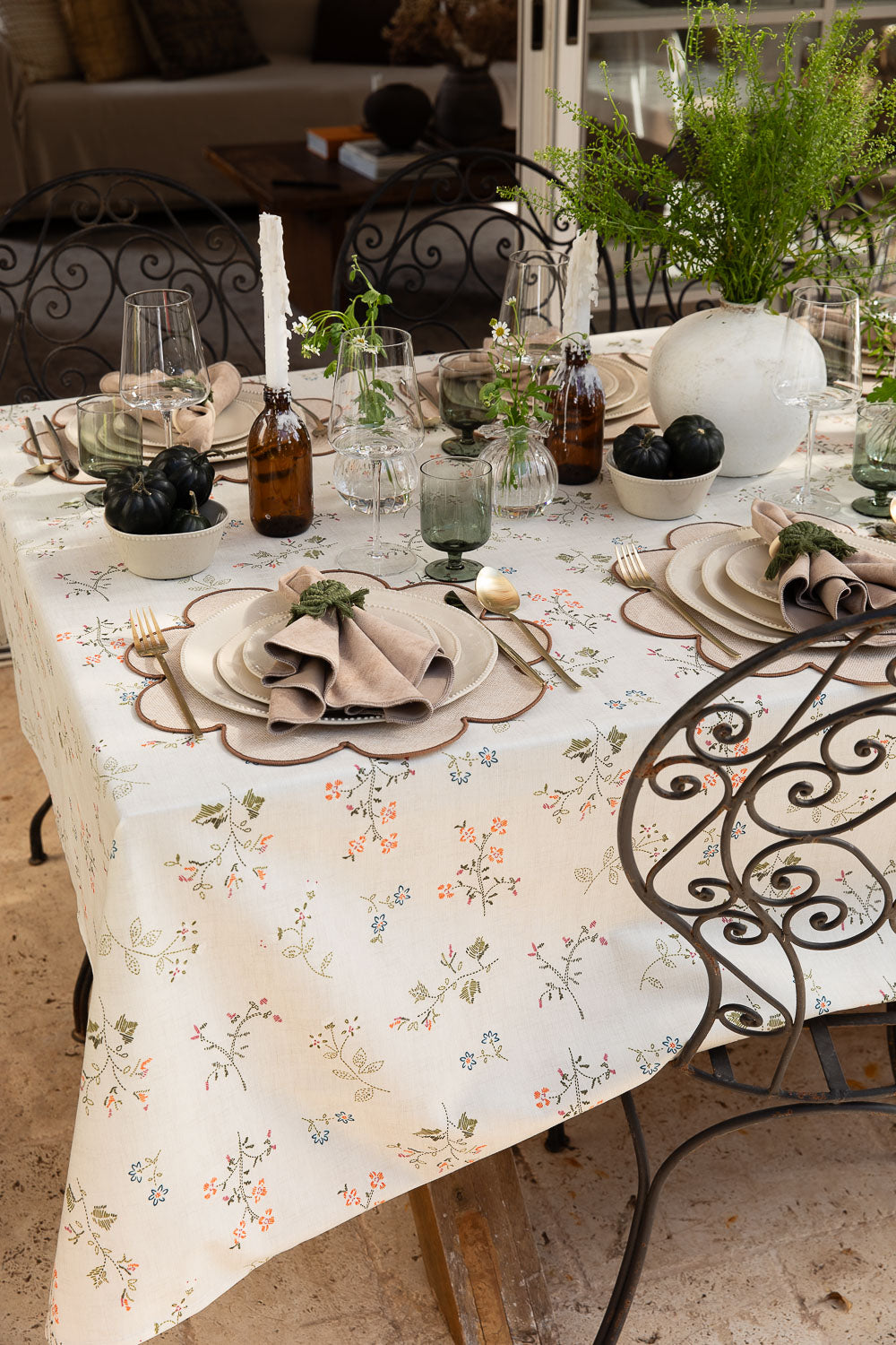 מפה קנבס מאוייר עגול