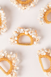 חבק פנינים טבעת זהב