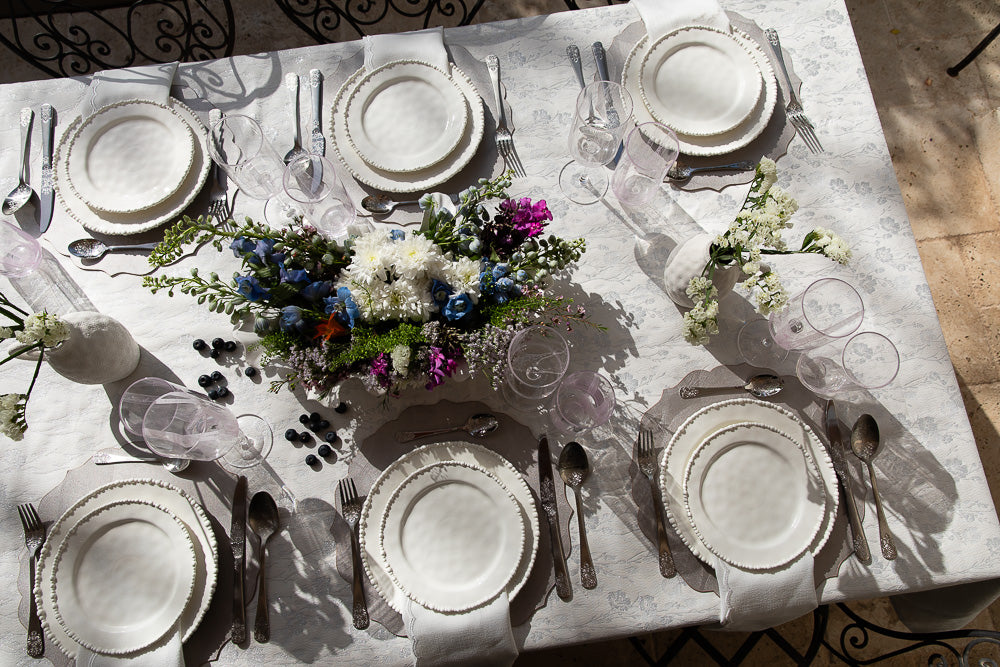 מפה גקארד כסף עגול