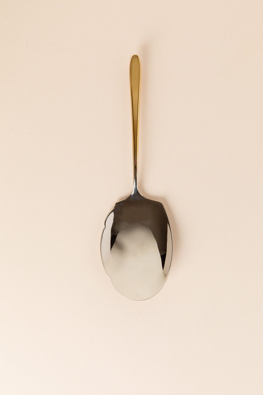 כף הגשה רחבה נירוסטה זהב