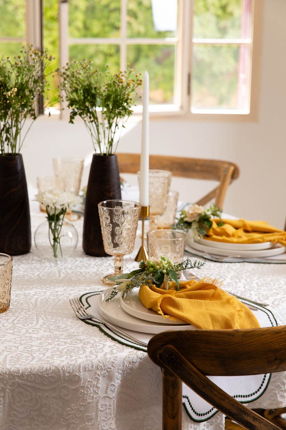 מפה מרסיי לבן עגול