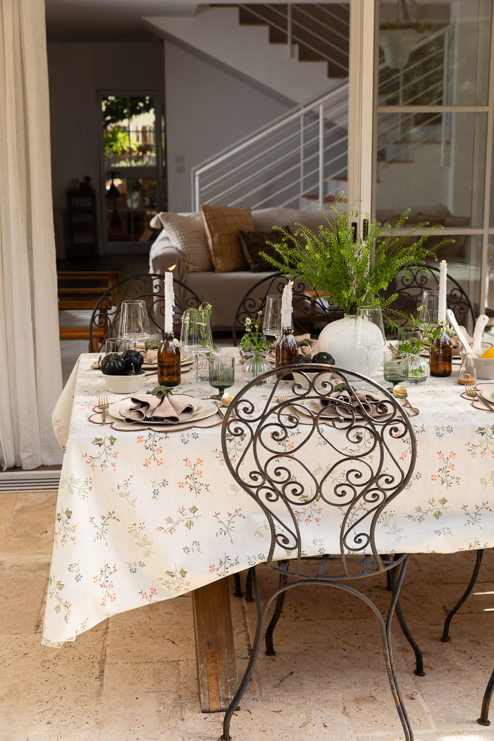 מפה קנבס מאוייר עגול