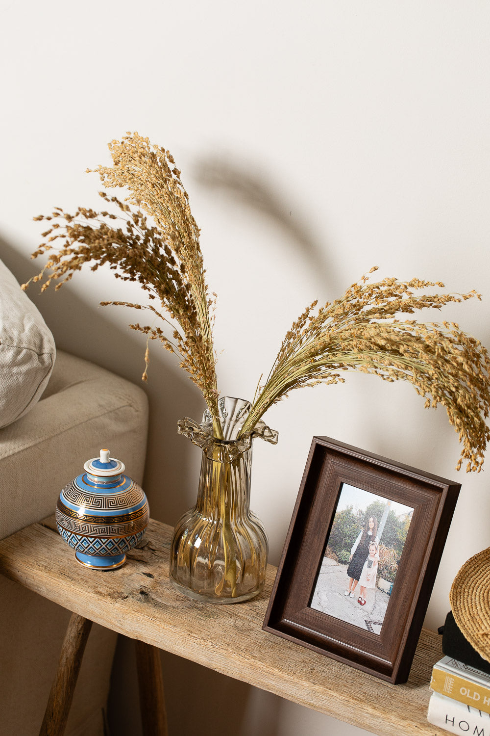 אגרטל זכוכית אמבר שקוף