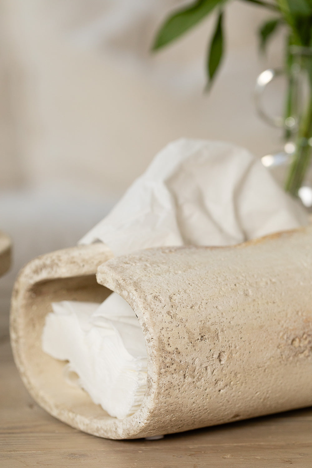 קופסת טישו שיש מעוגל