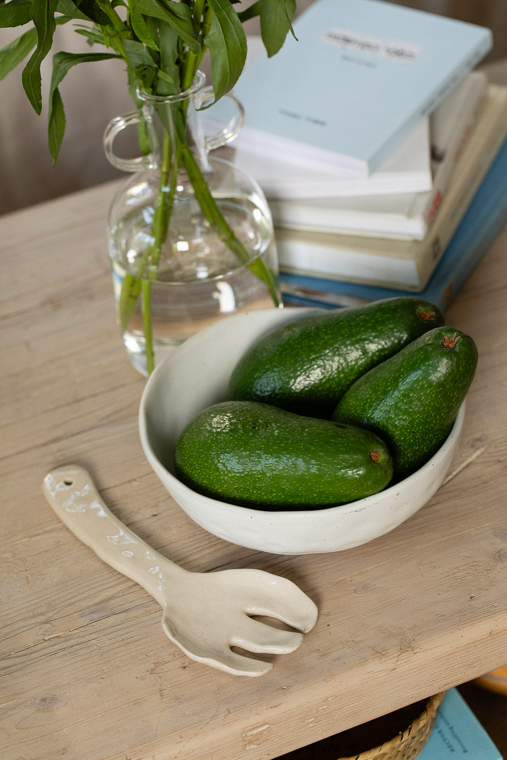 אגרטל זכוכית שקוף ידיות