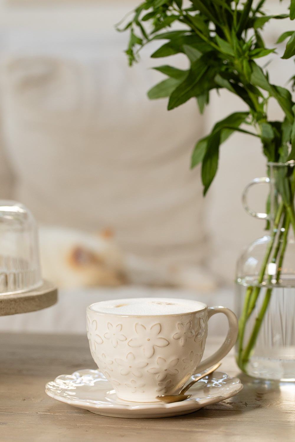 אגרטל זכוכית שקוף ידיות