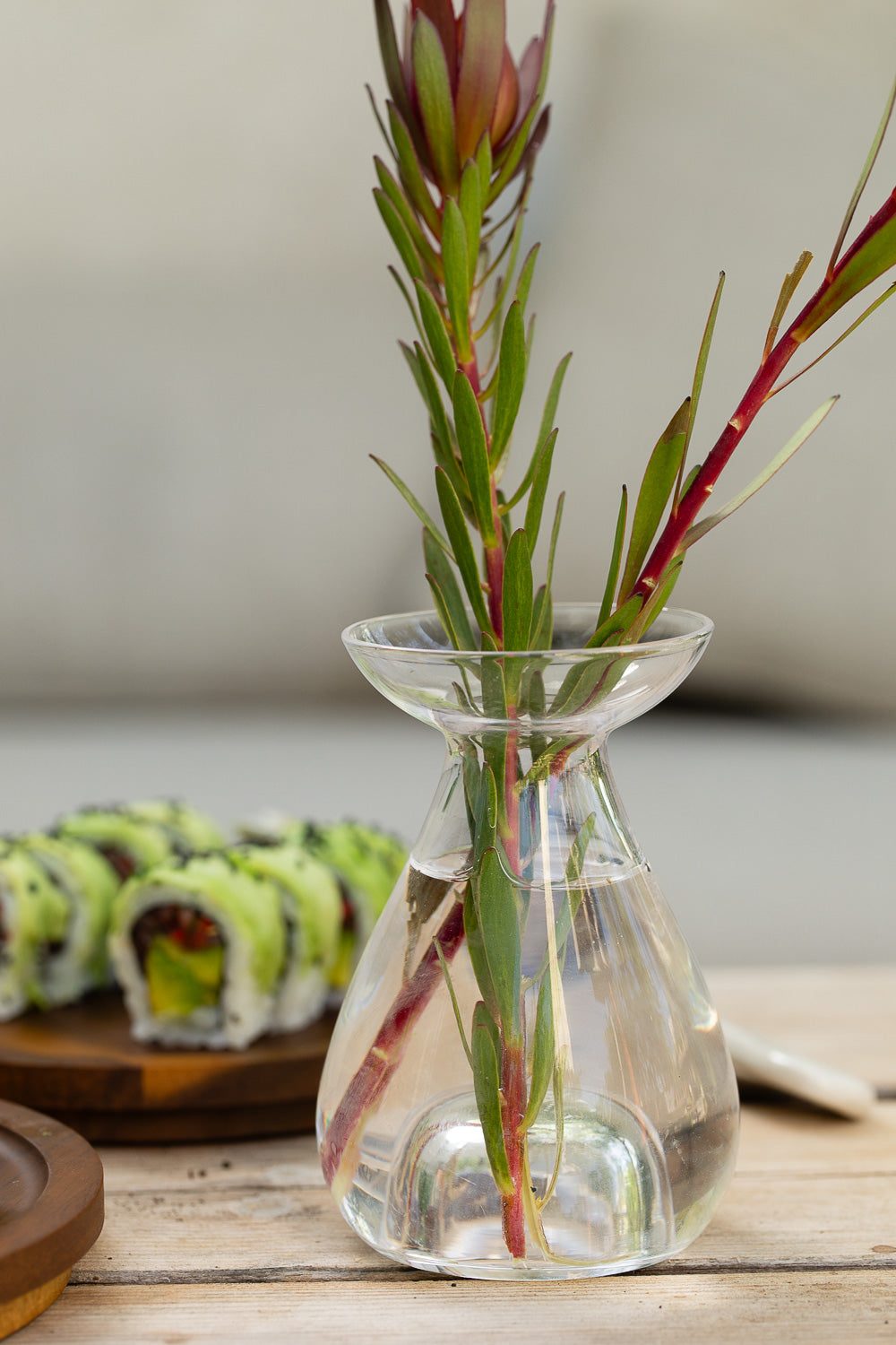 אגרטל זכוכית שקוף עגול