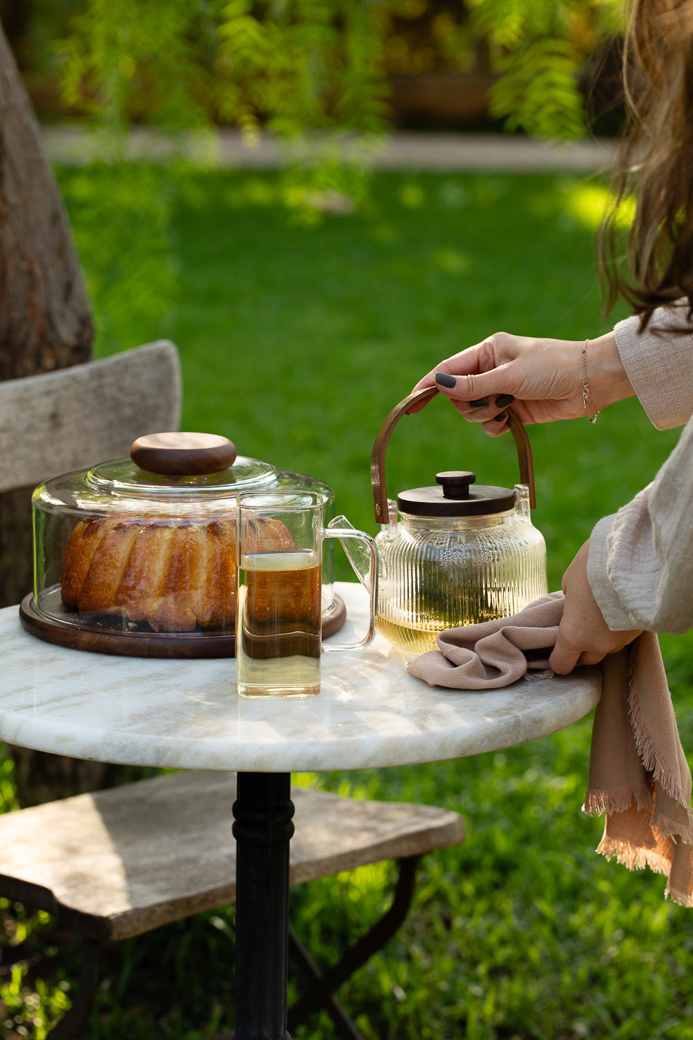 פעמון לעוגה מכסה זכוכית
