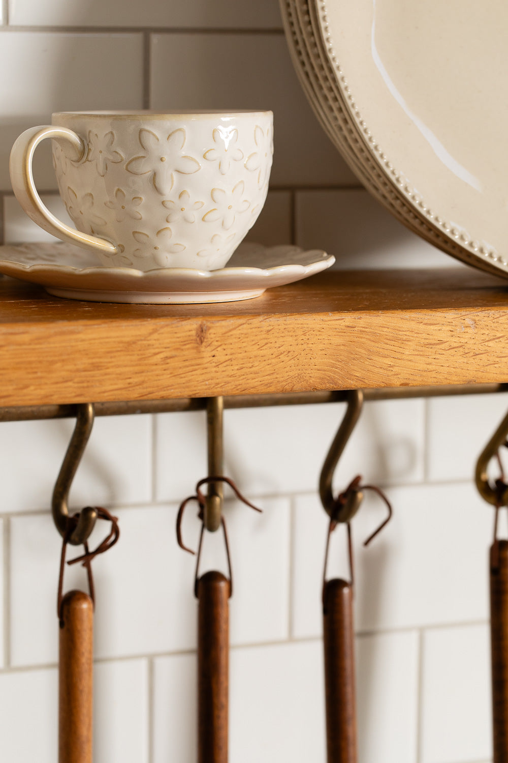 כלי ששת מצקת עץ וסיליקון